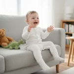 Enterizo ternurita blanco - nubes rosadas - Imagen 2